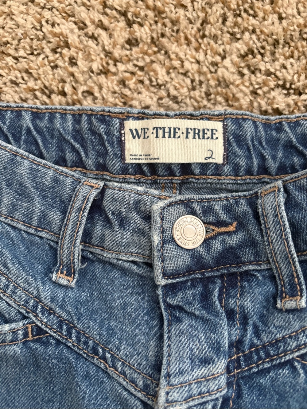 We The Free Denim Maxi Skirt in Blue